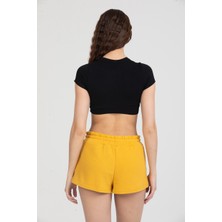 Twenty3 Kadın Beli Lastikli Basic Kısa Cepli Şort