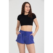 Twenty3 Kadın Beli Lastikli Basic Kısa Cepli Şort