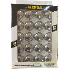 Mefsa Bijon Kapağı 17 mm Krom 20'li Set