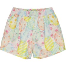 Panço Kız Bebek Desenli Şort