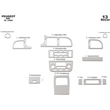 meriç cockpit design Meriç® Peugeot 406 Ön Torpido Kaplama Maun 13 Parça 1999-2005