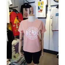 ModaFia Pudra Rengi Baskılı Tişört