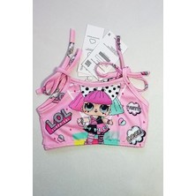 Urz Kids Lol Desenli Çanta Aksesuarlı 3 Parça Bikini