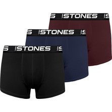 Vip Stones  Likralı 3'lü Erkek Boxer Premium Paket - Mix