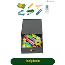 Starlightning Gizli Çekmece Organizer Masa Altı Saklama Kabı Büyük Boy Dikey Demonte Mdf Siyah Renk