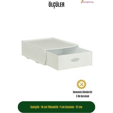 Starlightning Gizli Çekmece Organizer Masa Altı Saklama Kabı Büyük Boy Dikey Demonte Mdf Beyaz Renk