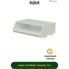 Starlightning Gizli Çekmece Organizer Masa Altı Saklama Kabı Büyük Boy Yatay Demonte Mdf Beyaz Renk