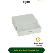 Starlightning Gizli Çekmece Organizer Masa Altı Saklama Kabı Büyük Boy Yatay Demonte Mdf Beyaz Renk