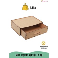 Starlightning Gizli Çekmece Organizer Masa Altı Saklama Kabı Büyük Boy Yatay Demonte Mdf