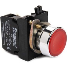 Emas CM200DK cm Serisi Metal 1nc Yaylı Düz Kırmızı 22 mm Buton