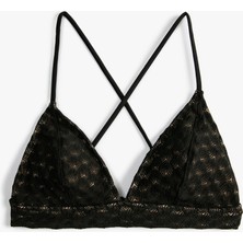 Koton Criss Cross Lacy Triangle Bralette Bikini Top