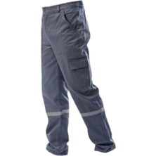 Lacivert İş Elbiseleri Lacivertisg Yazlık Iş Pantolonu Komando Cepli Reflektörlü Full Puntarezli , Gri