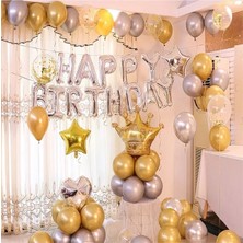 Çıtıpıtıstore Kral Taçlı Doğum Günü Balon Seti