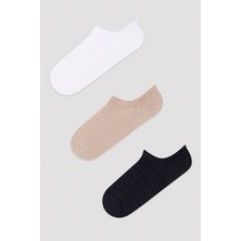 3 Çift Microfiber Spor Sneaker Çorap