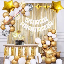 Çıtıpıtıstore Lüks Kral Taçlı Doğum Günü Balon Set