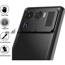 MTK Moveteck Xiaomi Mi 11 Ultra Kamera Lens Koruyucu Cam Çizilmeye ve Darbeye Dayanıklı 3D Hd Kamera Koruma