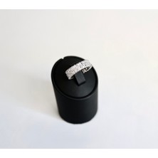 Maxmape Tamtur Iki Sıralı Zirkon Taşlı Gümüş Yüzük