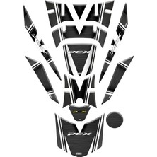 Gogomoto Honda Pcx 2018 - 2020 Uyumlu Tank Pad Set 005