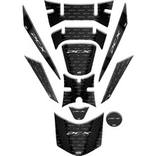 Gogomoto Honda Pcx 2018 - 2020 Uyumlu Tank Pad Set 004