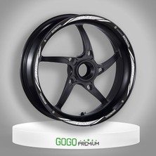 Gogomoto Mondial Drift L Uyumlu Beyaz Jant Şeridi