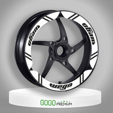 Gogomoto Tvs Wego 110 2012 - 2022 Uyumlu Beyaz Geniş Jant Şeridi