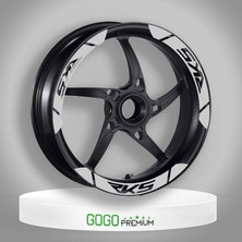 Gogomoto Rks Uyumlu Beyaz Geniş Jant Şeridi