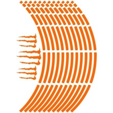 Gogomoto Florasan Turuncu Kesik 2 Jant Şeridi