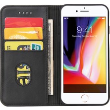 Xstep Case Xstepcase Apple iPhone Se (2020) / Se (2022) / 7/8 4.7 Inç Buzağı Doku Cüzdanı Manyetik Deri Standı Telefon Kasası Için (Yurt Dışından)