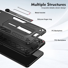 Xstep Case Xstepcase Apple iPhone 12 Pro 6.1 Inç Metal Kickstand Telefon Kapağı Anti Dust Kabuk Silikon Halka Kayışı Tpu+Pc Telefon Kılıfı (Yurt Dışından)