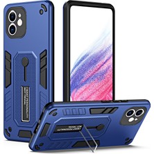 Xstep Case Xstepcase Apple iPhone 12 Için 6.1 Inç Telefon Kasası Silikon Halka Kayışı Tpu+Pc Şok Geçirmez Cep Telefonu Kapağı Metal Kickstand ile (Yurt Dışından)