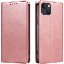 Xstep Case Xstepcase Apple iPhone 13 6.1 Inç Deri Stand Telefon Kılıfı Buzağı Doku Cüzdan Manyetik Cep Telefonu Kapağı (Yurt Dışından)