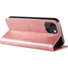 Xstep Case Xstepcase Apple iPhone 13 6.1 Inç Deri Stand Telefon Kılıfı Buzağı Doku Cüzdan Manyetik Cep Telefonu Kapağı (Yurt Dışından)