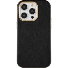 Xstep Case Xstepcase Apple iPhone 13 Pro 6.1 Inç Metal Düğmesi Tasarım Telefon Kapağı Pu Deri+Pc Iş Telefon Kılıfı Metal Lens Yüzük Çerçevesi (Yurt Dışından)