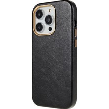 Xstep Case Xstepcase Apple iPhone 13 Pro 6.1 Inç Metal Düğmesi Tasarım Telefon Kapağı Pu Deri+Pc Iş Telefon Kılıfı Metal Lens Yüzük Çerçevesi (Yurt Dışından)