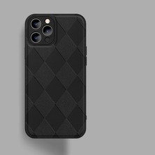 Xstep Case Xstepcase Apple iPhone 12 Pro Max Için 6.7 Inç Anti-Drop Rhombus Için Pu Deri Kaplamalı Pc+Tpu Telefon Kapağı Arka Kabuk (Yurt Dışından)