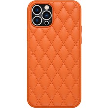 Xstep Case Xstepcase Apple iPhone 12 Pro 6.1 Inç Rhombus Doku Pu Deri+Tpu Çarpışmaya Dayanıklı Telefon Kapak Kabuğu (Yurt Dışından)