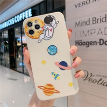 Xstep Case Xstepcase Apple iPhone 12 Pro 6.1 Inç Çizgi Film Astronot Planet Planet Patern Desen Anti-Çizelge Yumuşak Tpu Telefon Kasası Koruyucu Kapak (Yurt Dışından)