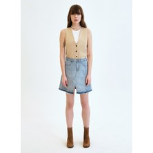 Denim Trip Flare Fit Açık İndigo Kadın Etek