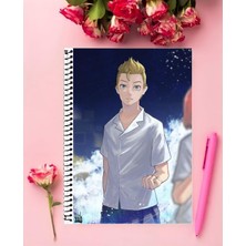Anime And Your World Tokyo Revengers Anime Defter 1 Adet Özel Tasarım A4 Boyutu 21*29 cm  Telli Çizgili defter