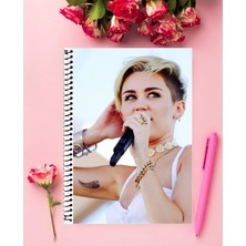 Anime And Your World Miley Ray Cyrus Defter 1 Adet Özel Tasarım A4 Boyutu 21*29 cm  Telli Çizgili defter