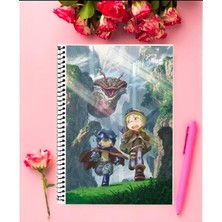 Anime And Your World Made In Abyss (Made In Abyss ) Anime Defter 1 Adet Özel Tasarım A4 Boyutu 21*29 cm Telli Çizgili