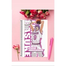 Anime And Your World Atsushi Murasakibara  Defter 1 Adet Özel Tasarım A4 Boyutu Telli Çizgili Defter 21*29 cm