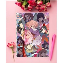 Anime And Your World Kyoukai No Kanata Anime Defter 1 Adet Özel Tasarım A4 Boyutu 21*29 cm  Telli Çizgili Defter