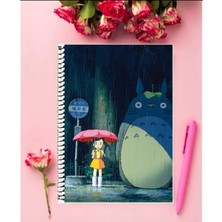 Anime And Your World Komşum Totoro  Anime   Defter 1 Adet Özel Tasarım A4 Boyutu 21*29 cm  Telli Çizgili Defter