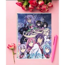 Anime And Your World The Asterisk War Anime Defter 1 Adet Özel Tasarım A4 Boyutu 21*29 cm  Telli Kareli Defter