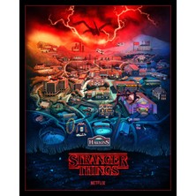 Anime And Your World Stranger Things Defter 1 Adet Özel Tasarım A4 Boyutu 21*29 cm Telli Çizgili Büyük Boy Defter