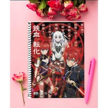Hitsugi No Chaika  Anime Defter 1 Adet Özel Tasarım A4 Boyutu 21*29 cm Telli Çizgili