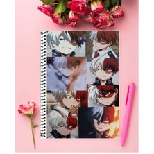 Anime And Your World Shoto Tod-A4-01-Oroki Anime Defter 1 Adet Özel Tasarım A4 Boyutu 21*29 cm Telli Çizgili Defter