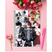 Anime And Your World Shoto Tod-A4-01-Oroki Anime Defter 1 Adet Özel Tasarım A4 Boyutu 21*29 cm Telli Çizgili Defter