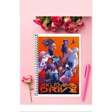 Akudama Drive Anime Defter 1 Adet Özel Tasarım A4 Boyutu Telli Kareli Defter 21*29 cm